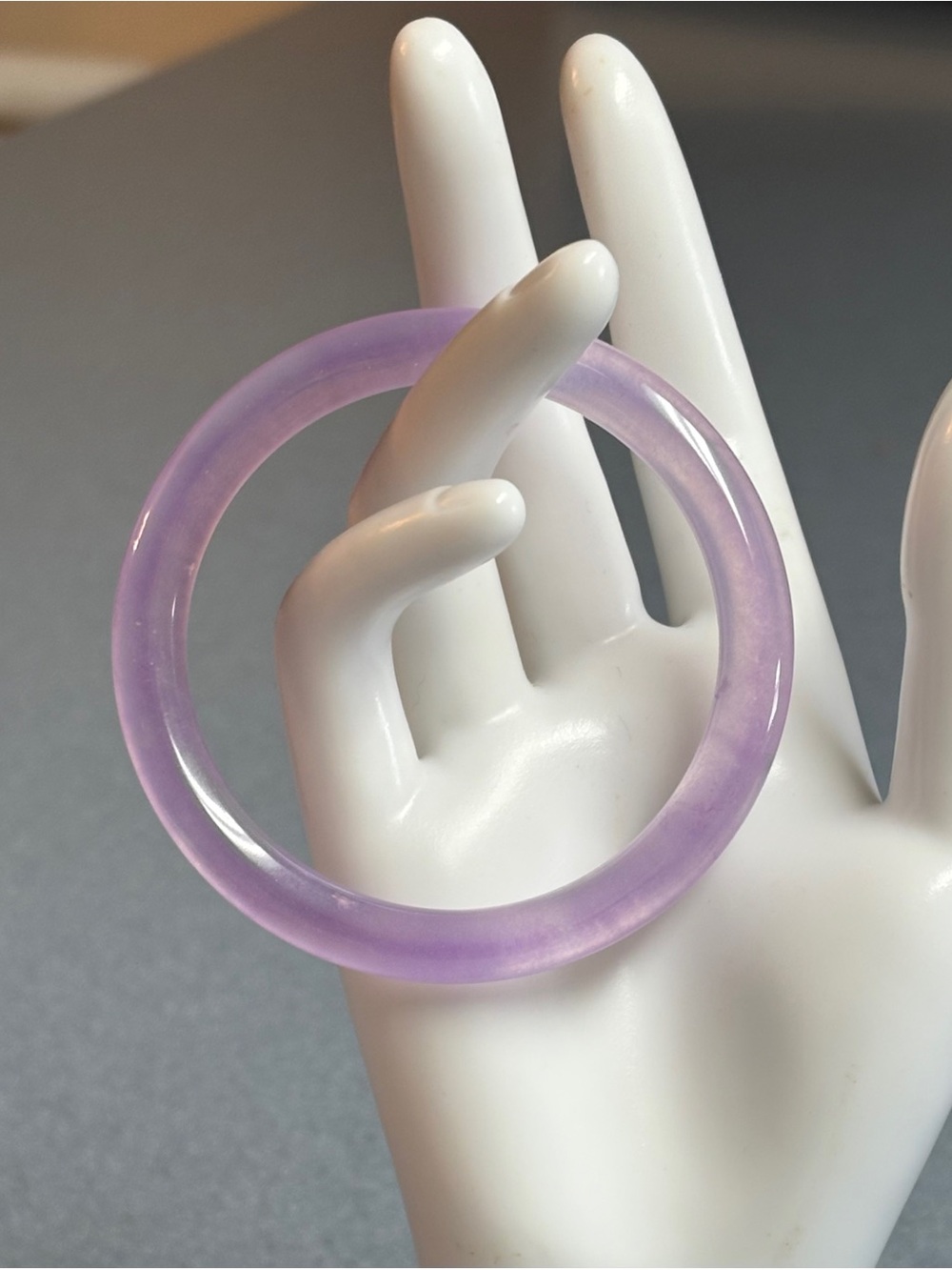 CERTIFIED NATURAL Purple Jadeite Jade Bangle Bracelet GRADE A